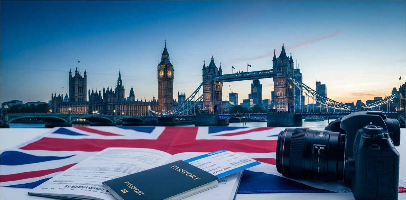 Londra'da gezen ziyaretçiler